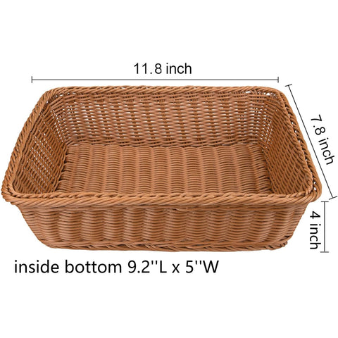 Yarlung plastic woven fruit basket for fresh produce on dining table.