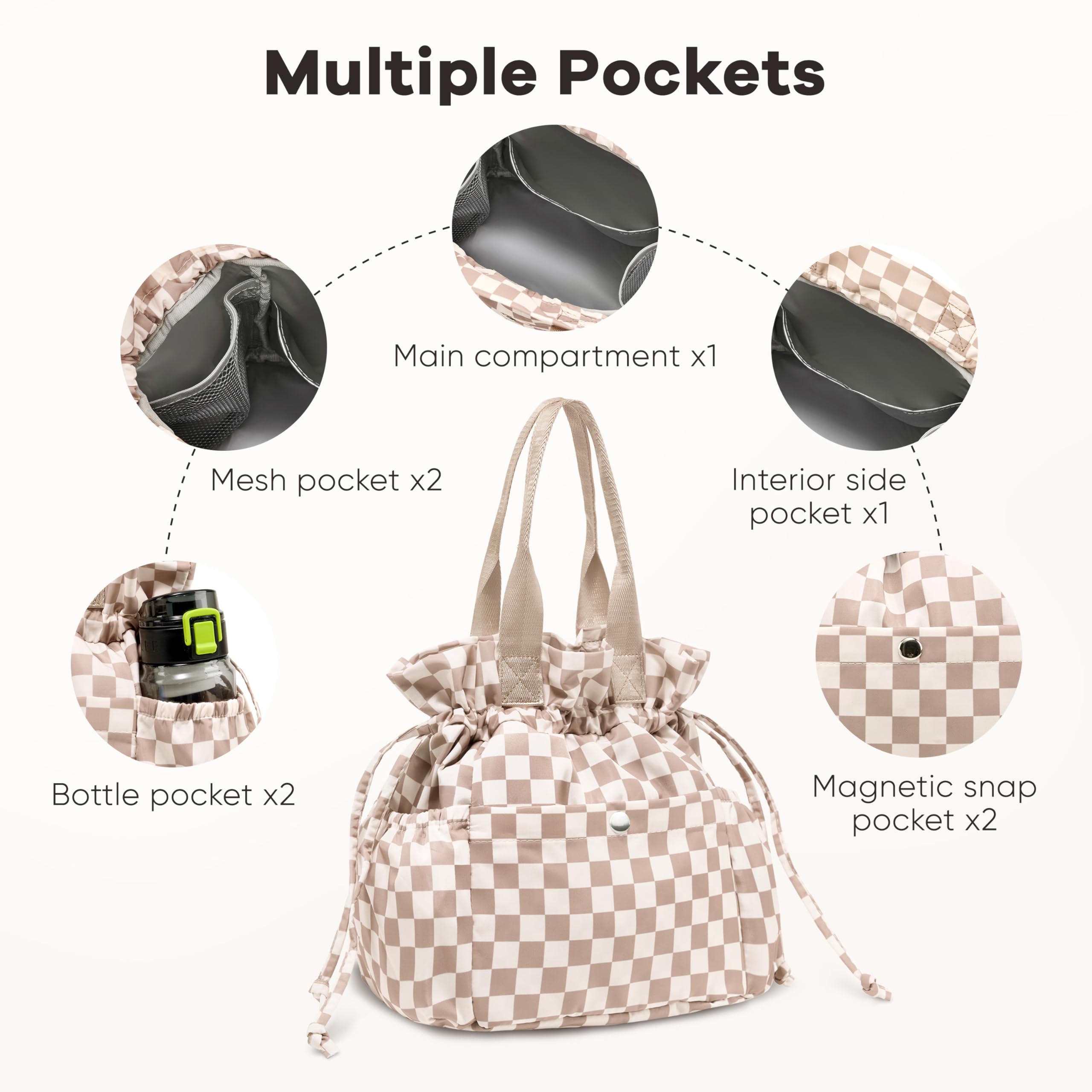 Yarnic magnetic snap pockets provide fast access to essentials