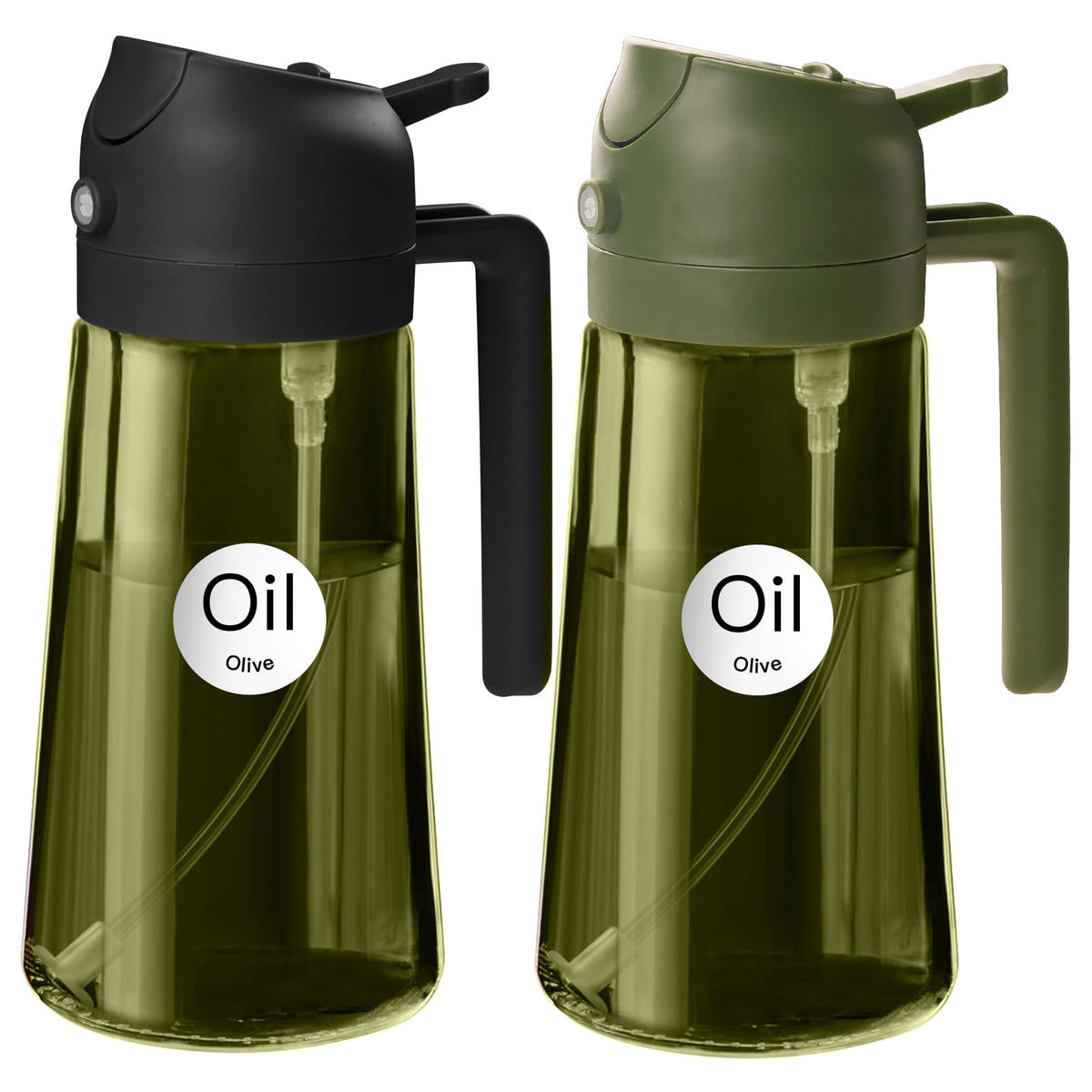 YARRAMATE olive oil dispenser 2in1 for convenient spraying and pouring in the kitchen.