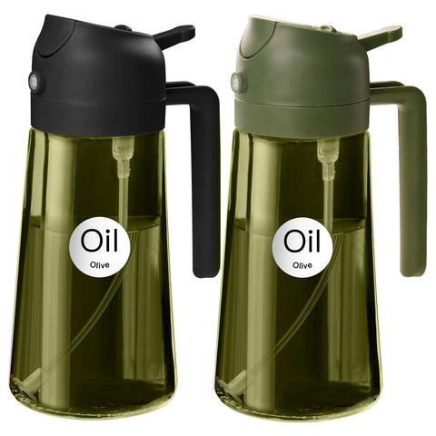 YARRAMATE olive oil dispenser 2in1 for convenient spraying and pouring in the kitchen.