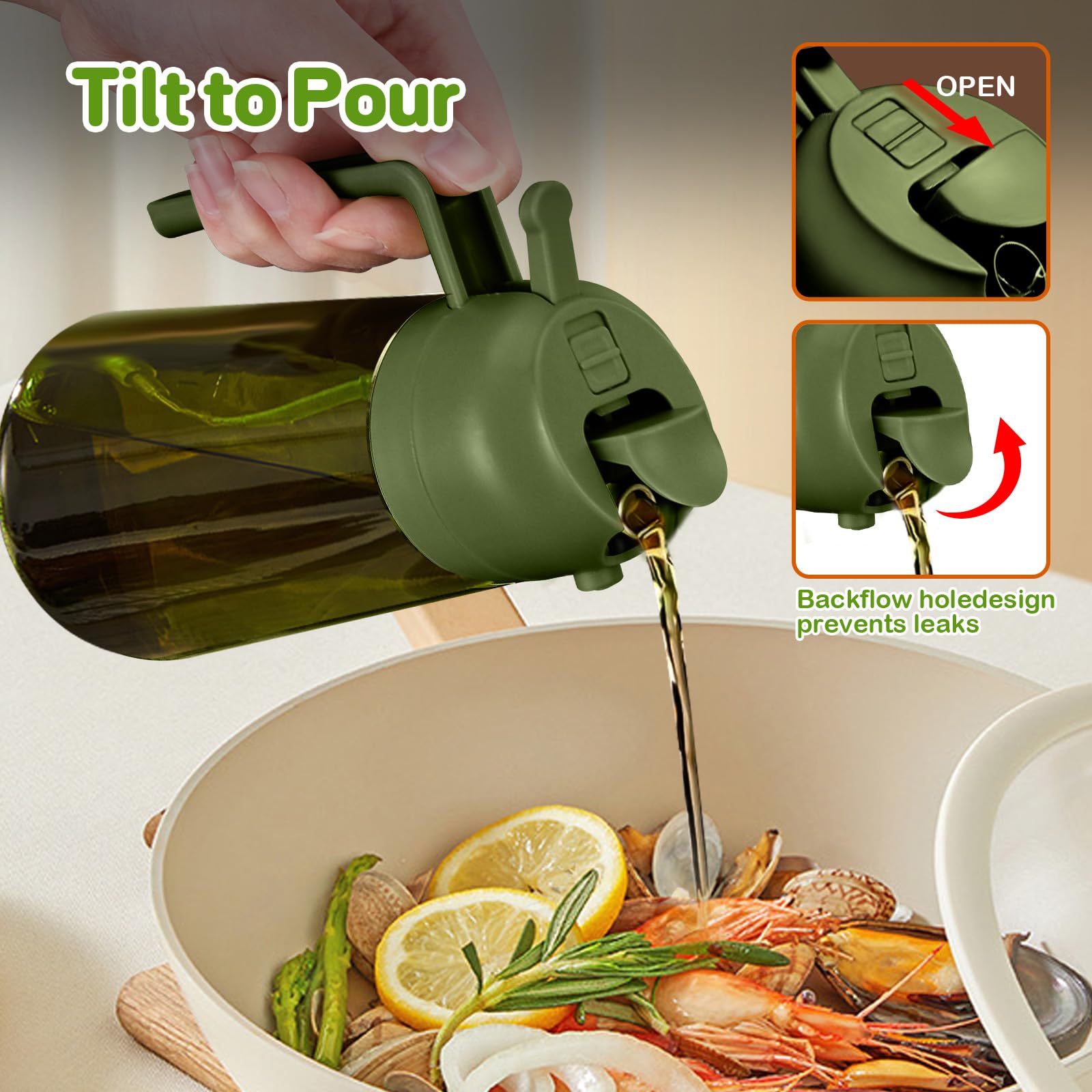 YARRAMATE transparent glass shows oil level at a glance for easy topping up.