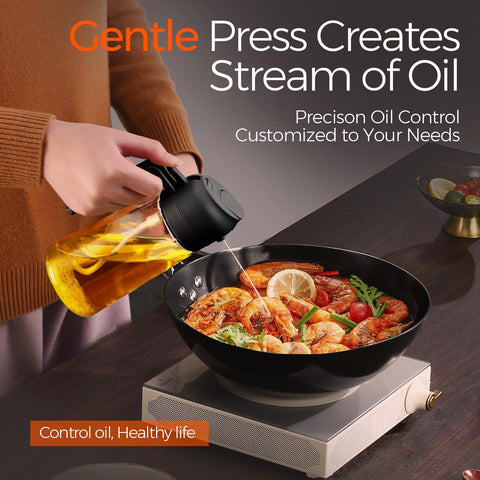 YARRAMATE olive oil dispenser wide mouth makes refilling clean and easy.