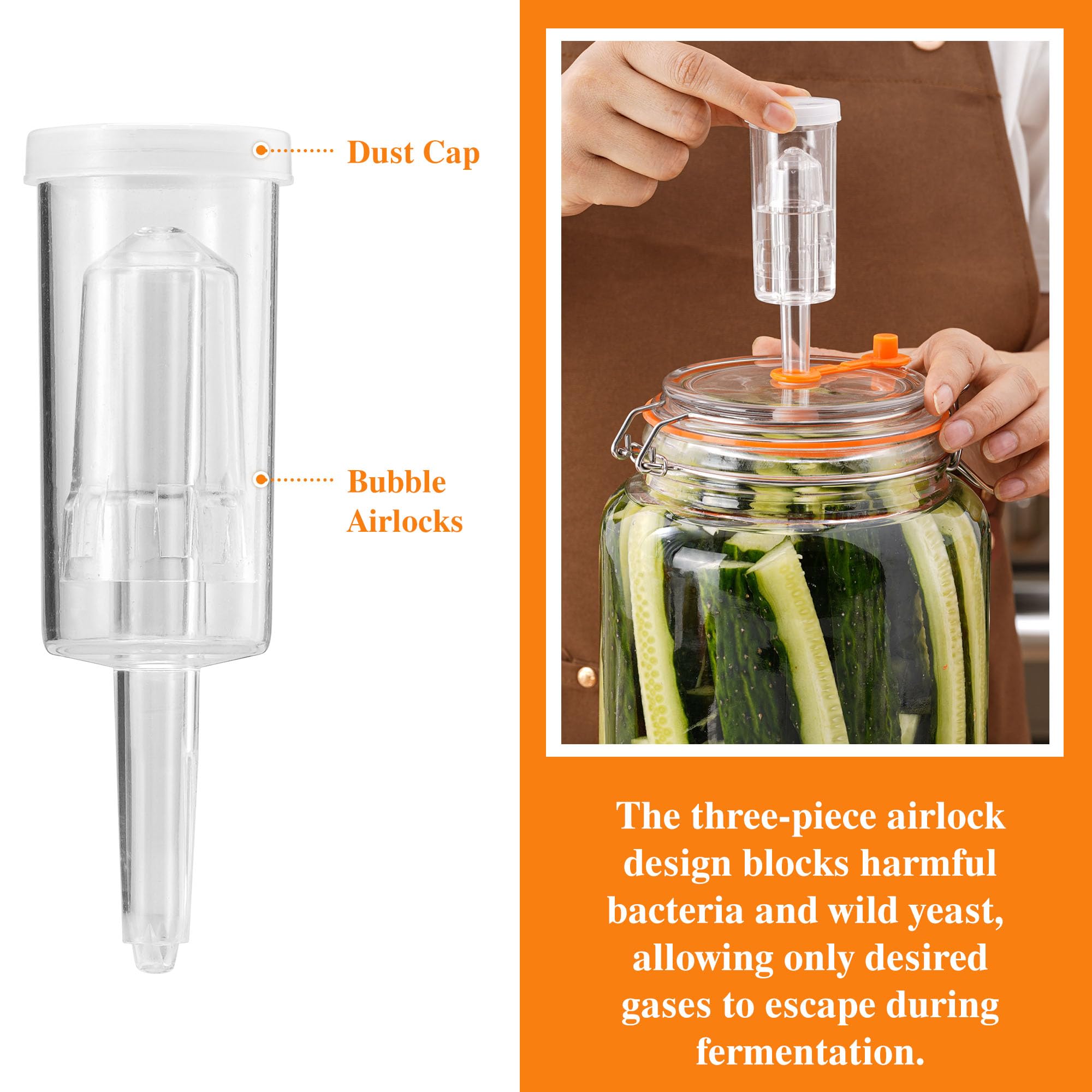 YARWELL 1-gallon jar provides ample space for kraut, kimchi, and pickles.