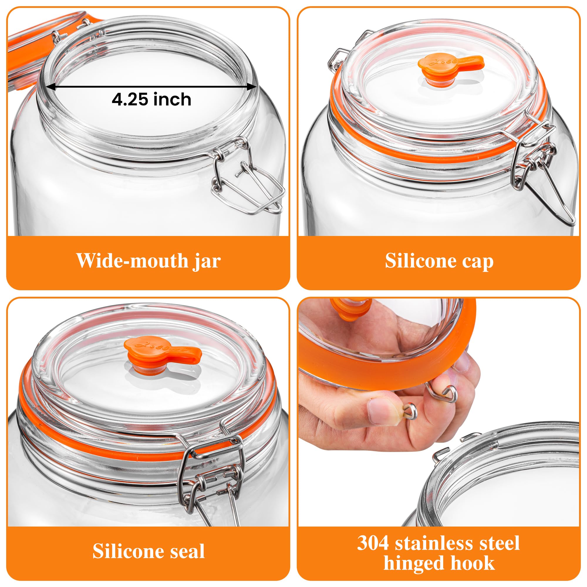 YARWELL 2-pack fermentation jar set with seals for reliable home fermentation.