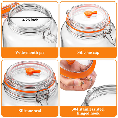 YARWELL 2-pack fermentation jar set with seals for reliable home fermentation.