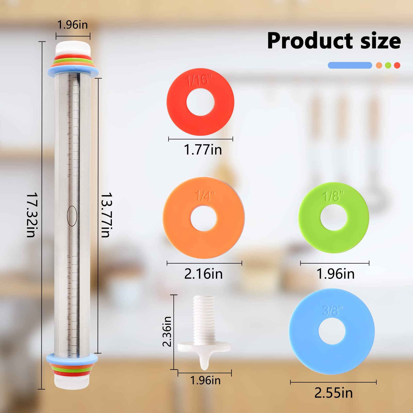 Yasashii rolling pin compact design fits kitchen spaces easily.