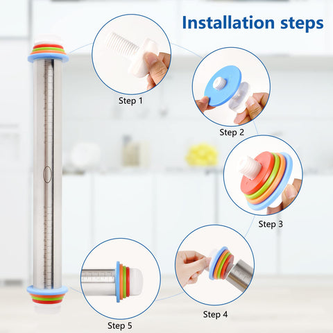 Yasashii rolling pin ideal for cookie dough and fondant prep.