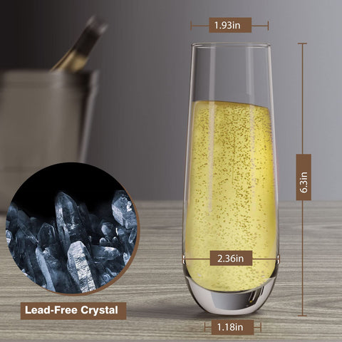 Yaschmo 100 percent lead-free crystal for safe sparkling enjoyment