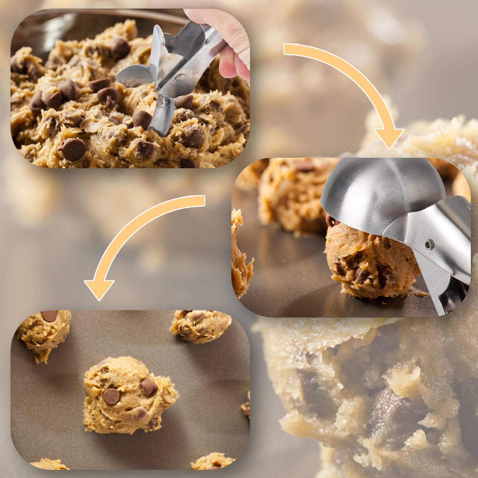 YasTant premium scoop with nonstick surface for easy release and cleanup.