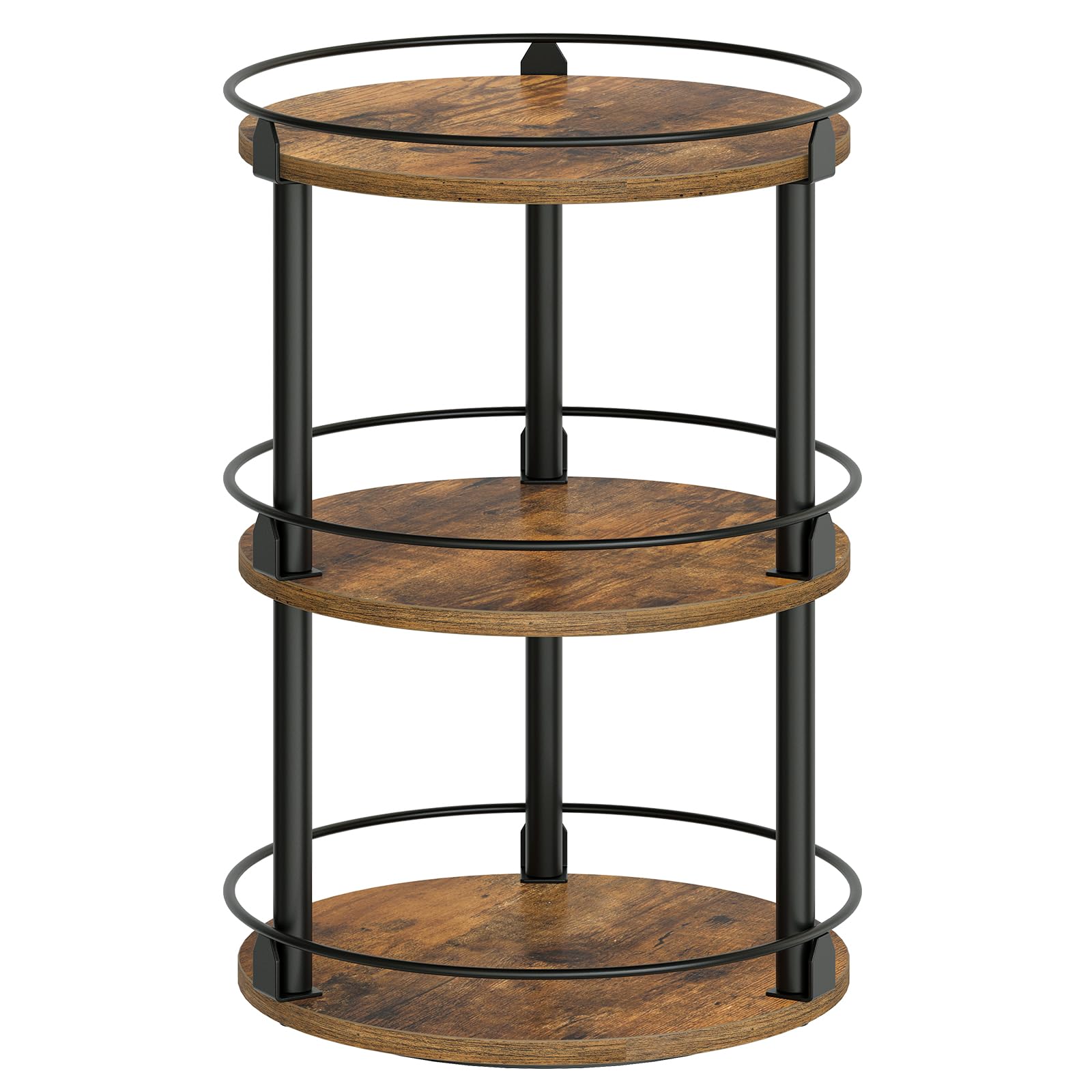 YATINEY 3-Tier Lazy Susan top view for quick, easy spice access.