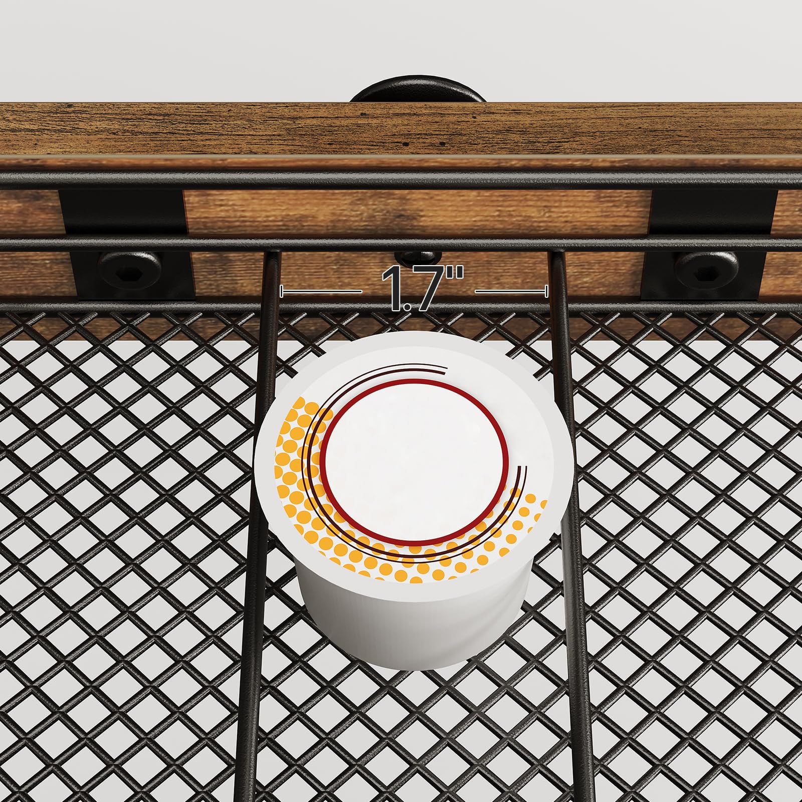 YATINEY black frame with rustic wood top for versatile style