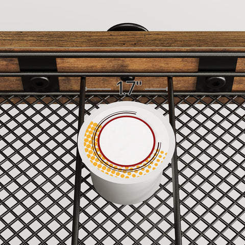 YATINEY black frame with rustic wood top for versatile style
