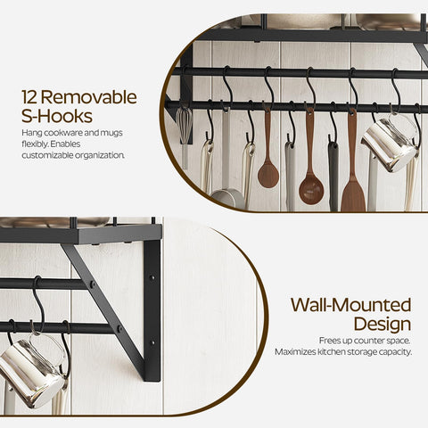 Sleek black finish adds a modern touch to the kitchen setup.