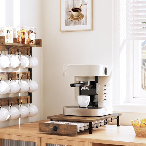 YATINEY coffee pod drawer top view highlights easy-access sliding mechanism