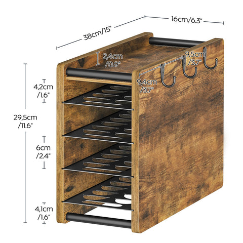 YATINEY KH06BR versatile storage for office, kitchen, or cafe coffee corners.