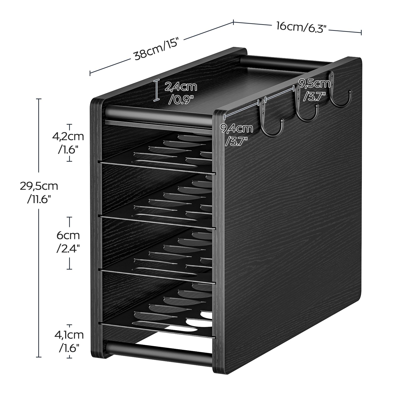 Yatiney pull-out metal tiers showcase 72 Vertuo pods for quick selection.