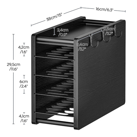 Yatiney pull-out metal tiers showcase 72 Vertuo pods for quick selection.