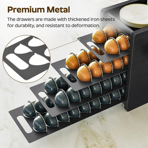 Yatiney right-side cup hooks add a convenient beverage station feature.