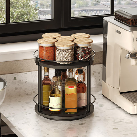 YATINEY rotating spice holder on countertop for easy reach