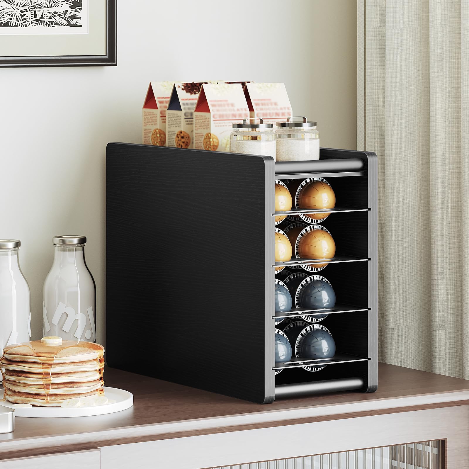 Yatiney space-saving design fits countertops and small kitchens.