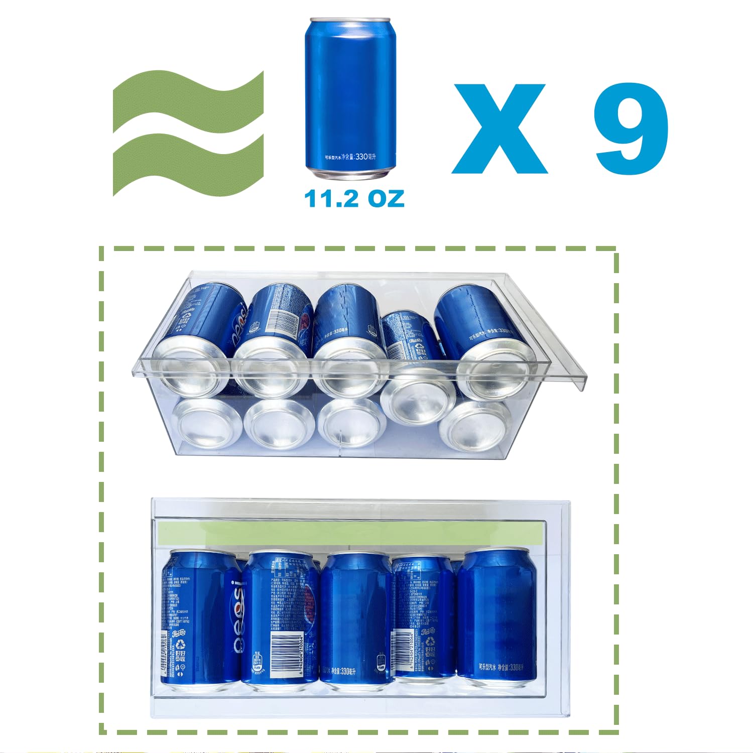Yatmung clear-view fridge bin shows contents at a glance.