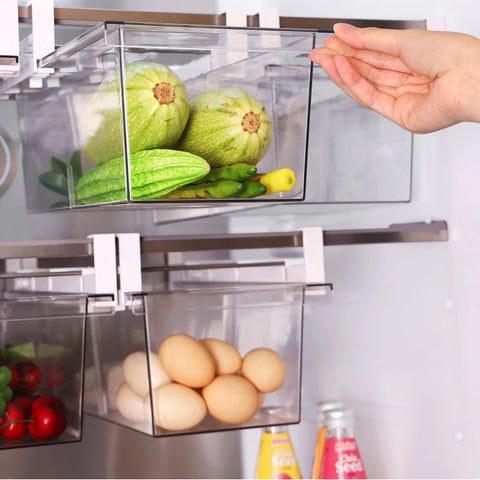 Yatmung deli drawer organization extended view for quick access in the fridge.