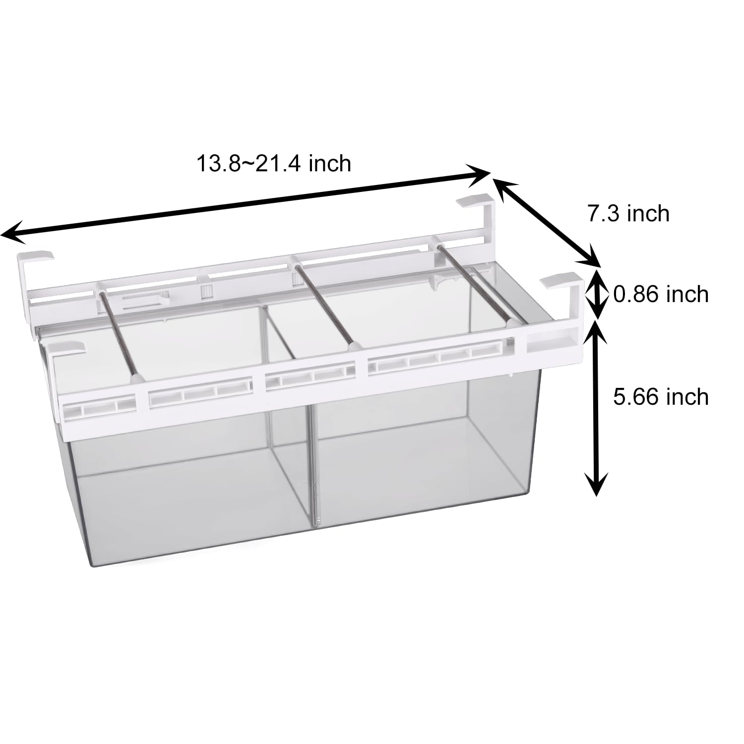 Yatmung extendable rails drawer glides smoothly for easy access.