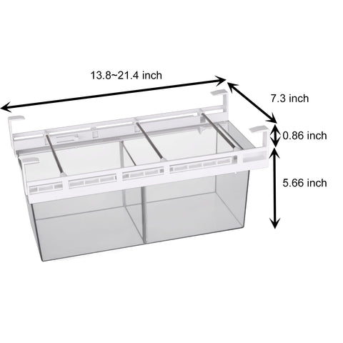 Yatmung extendable rails drawer glides smoothly for easy access.