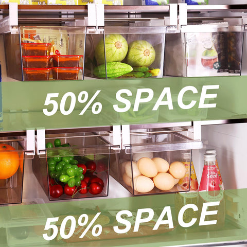 Yatmung two-pack fridge organizer helps maximize shelf space.