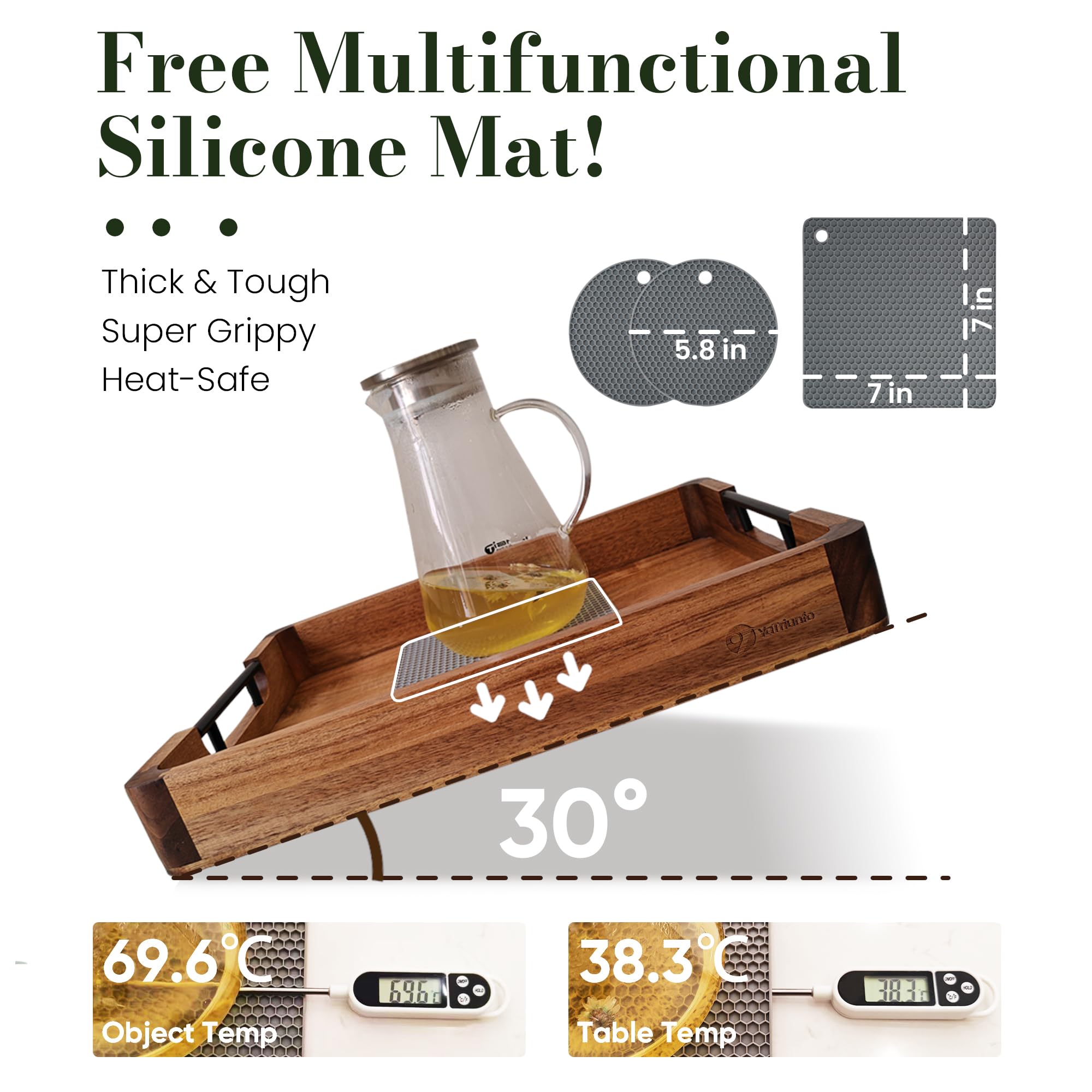 YaTriunfo wood tray on a coffee table custom styling