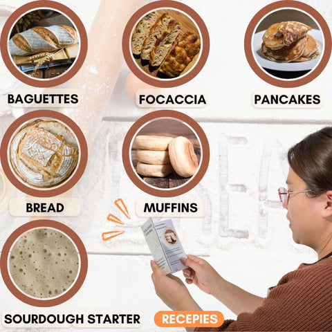 Yayacol sourdough recipes manual included with starter kit
