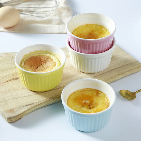YAZYLIFE pink ramekins brighten tableware for gatherings.