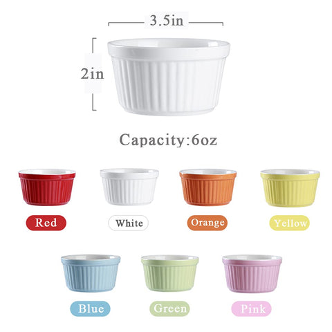 YAZYLIFE 6oz ramekins as soufflé dishes for elegant presentations.