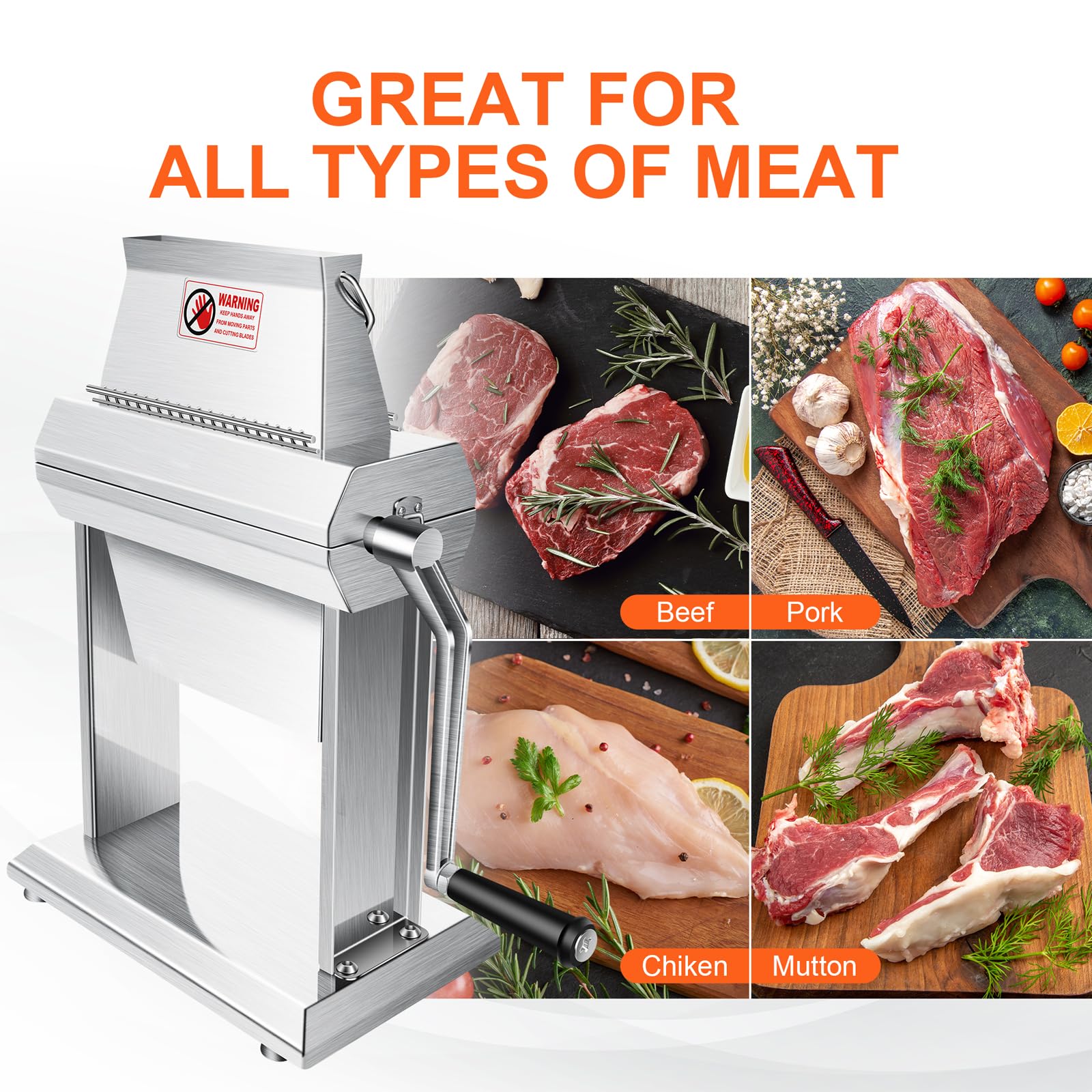 YBSVO 40 blades in action ensure precise tenderizing and even flavor penetration