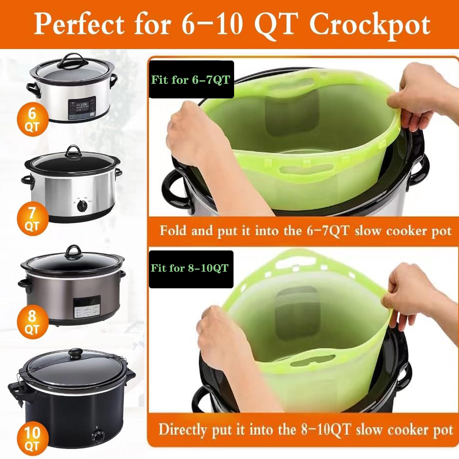 YCGCP silicone liner is dishwasher safe for quick cleanup after meals.