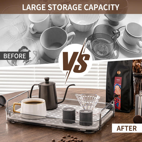 YCIA&DONE double-use storage shelf adaptable for vanity or kitchen organization