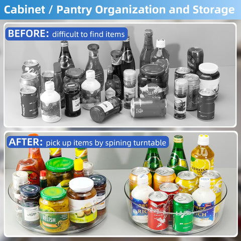 YCLADEC kitchen countertop rotate bin maximizes cabinet storage.