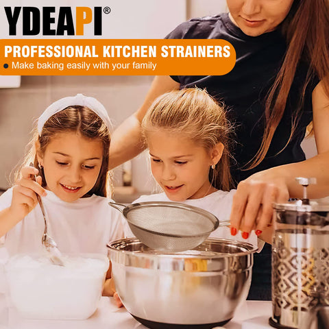 Ydeapi hanging ear design keeps strainer reachable and dry.