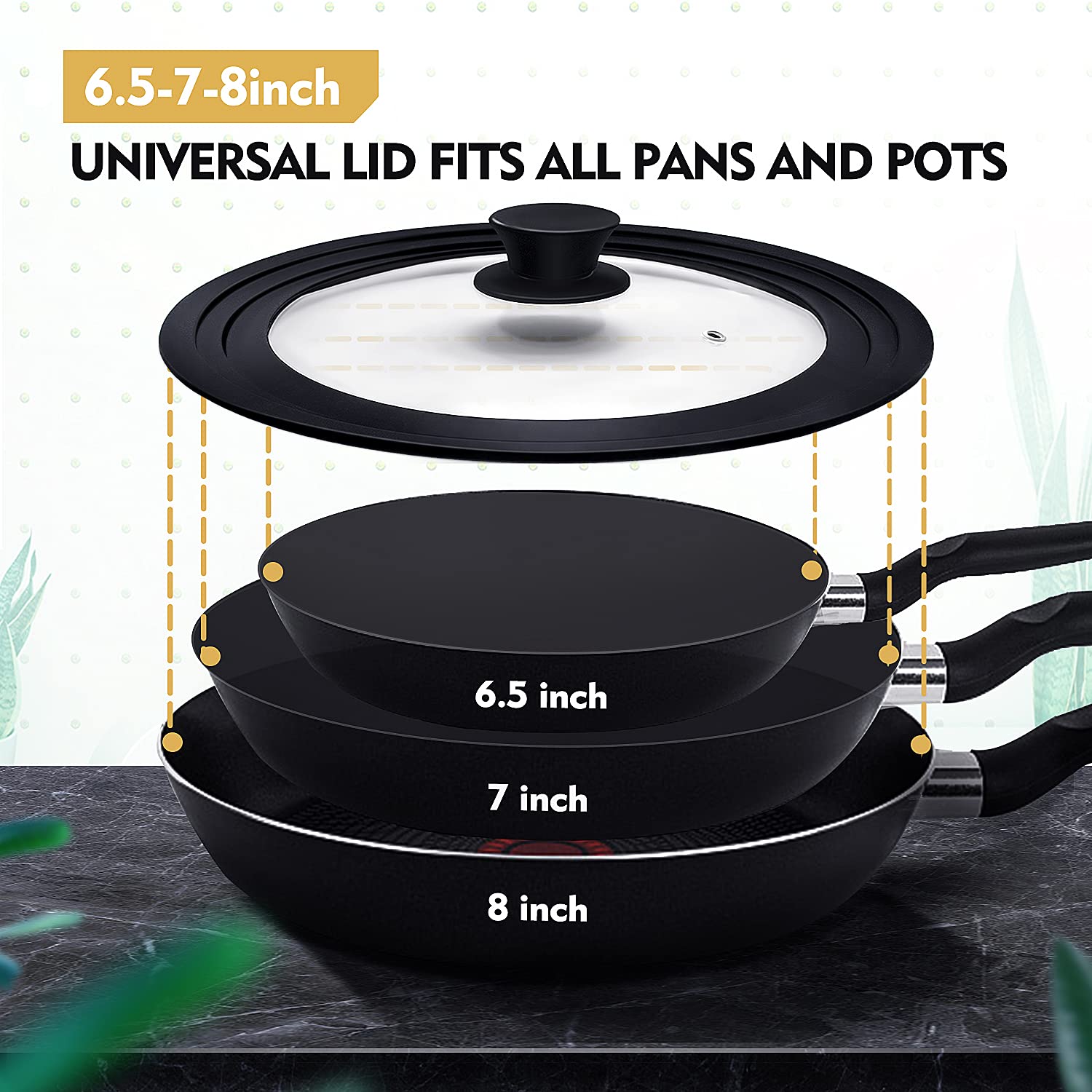 Ydeapi universal lid sized for 8-inch pots for broad compatibility
