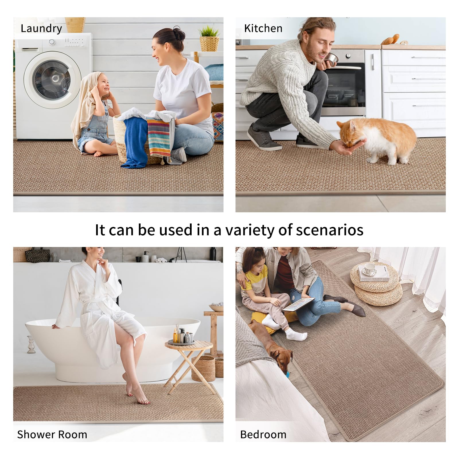 YDKGL brown kitchen mat 17x47 offers extended coverage.