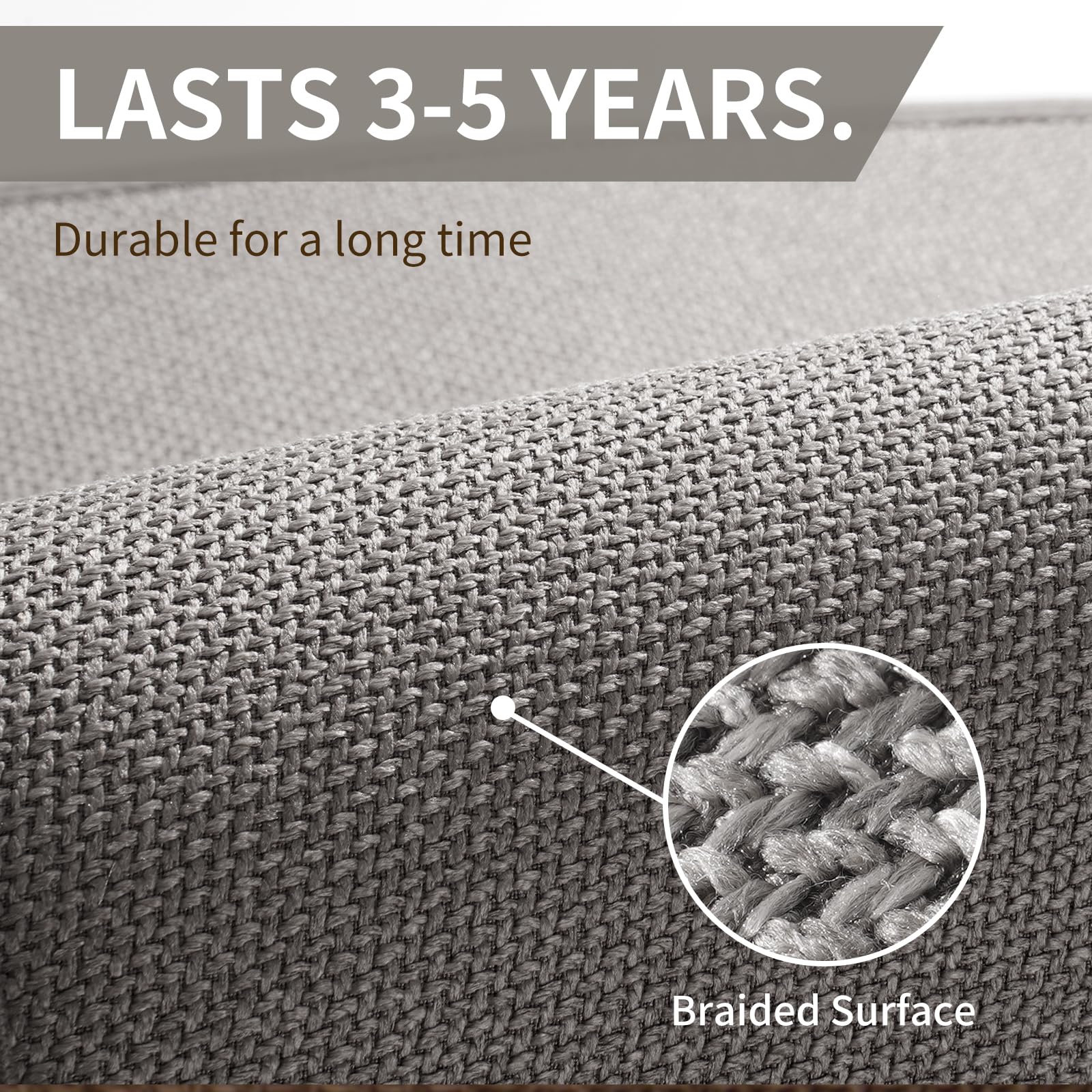 YDKGL gray kitchen mat protects floors from moisture and crumbs.