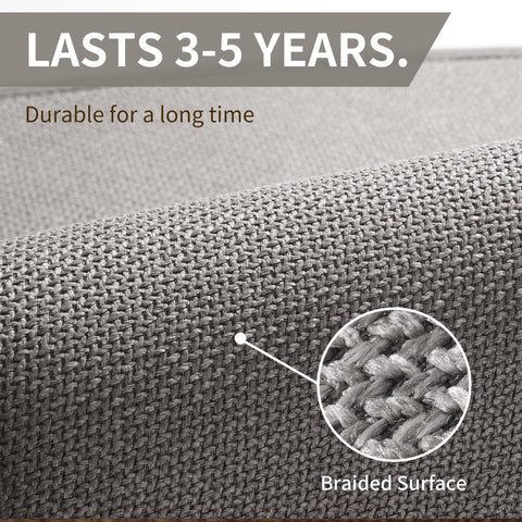 YDKGL gray kitchen mat protects floors from moisture and crumbs.