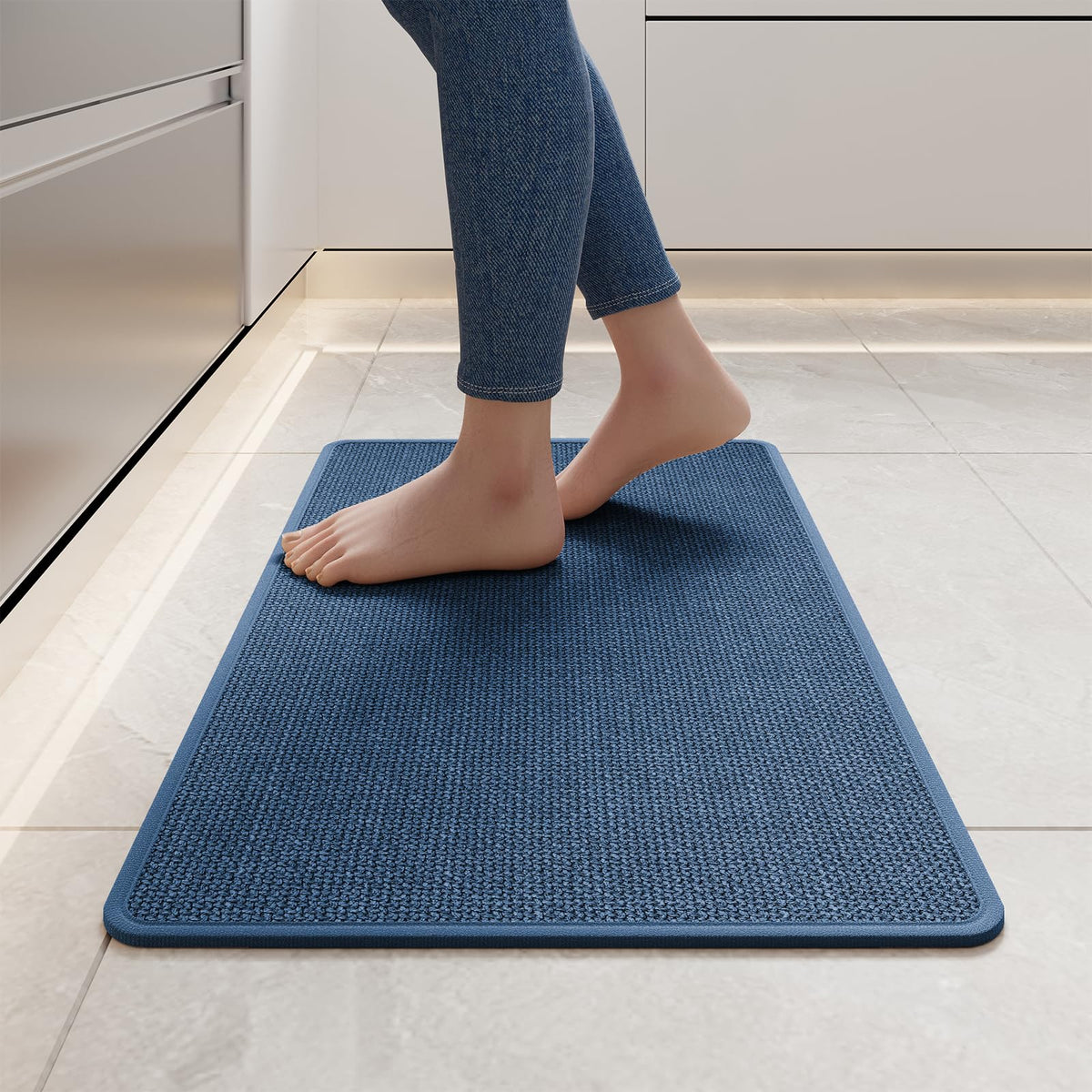 YDKGL kitchen mat absorbent blue 17x30 prevents spills from staining floors