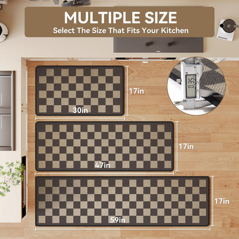 YDKGL kitchen mat with absorbent weave soaks up spills quickly without staining surrounding surfaces.