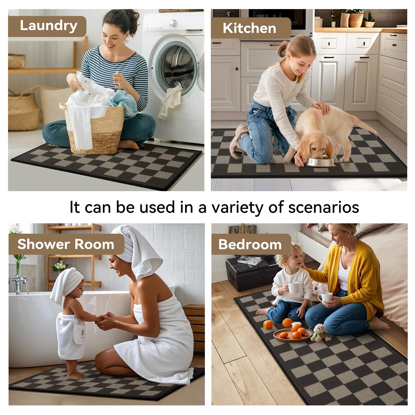 YDKGL kitchen mat anti-fatigue design supports standing comfort during long cooking sessions.