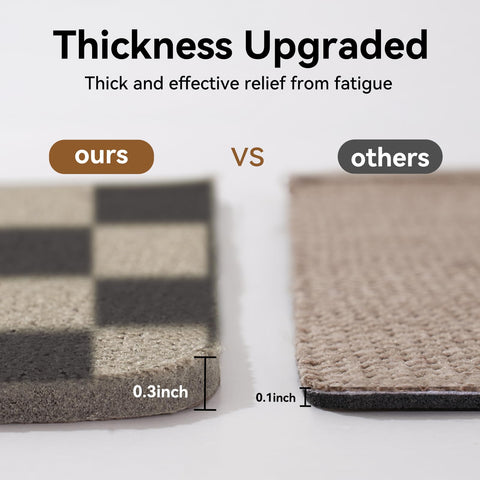 YDKGL kitchen mat black beige checkered runner adds practical style to any kitchen.