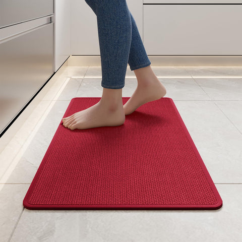 YDKGL kitchen mat full red 17x30 for bold, durable underfoot comfort.
