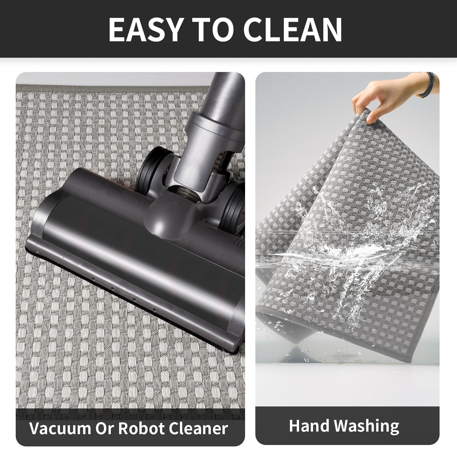 Gray-toned YDKGL kitchen mat complements any kitchen decor