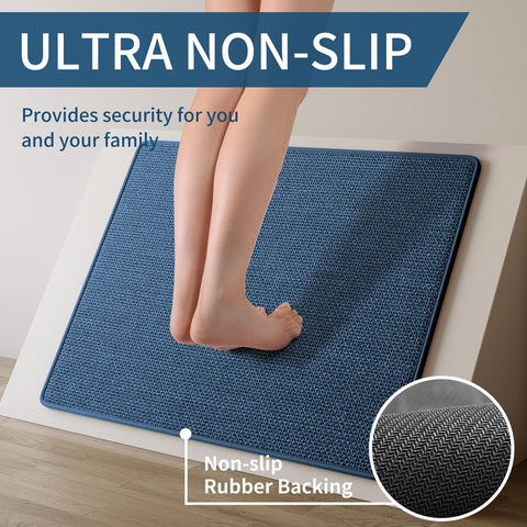 YDKGL imitation linen blue mat adds soft texture and comfort