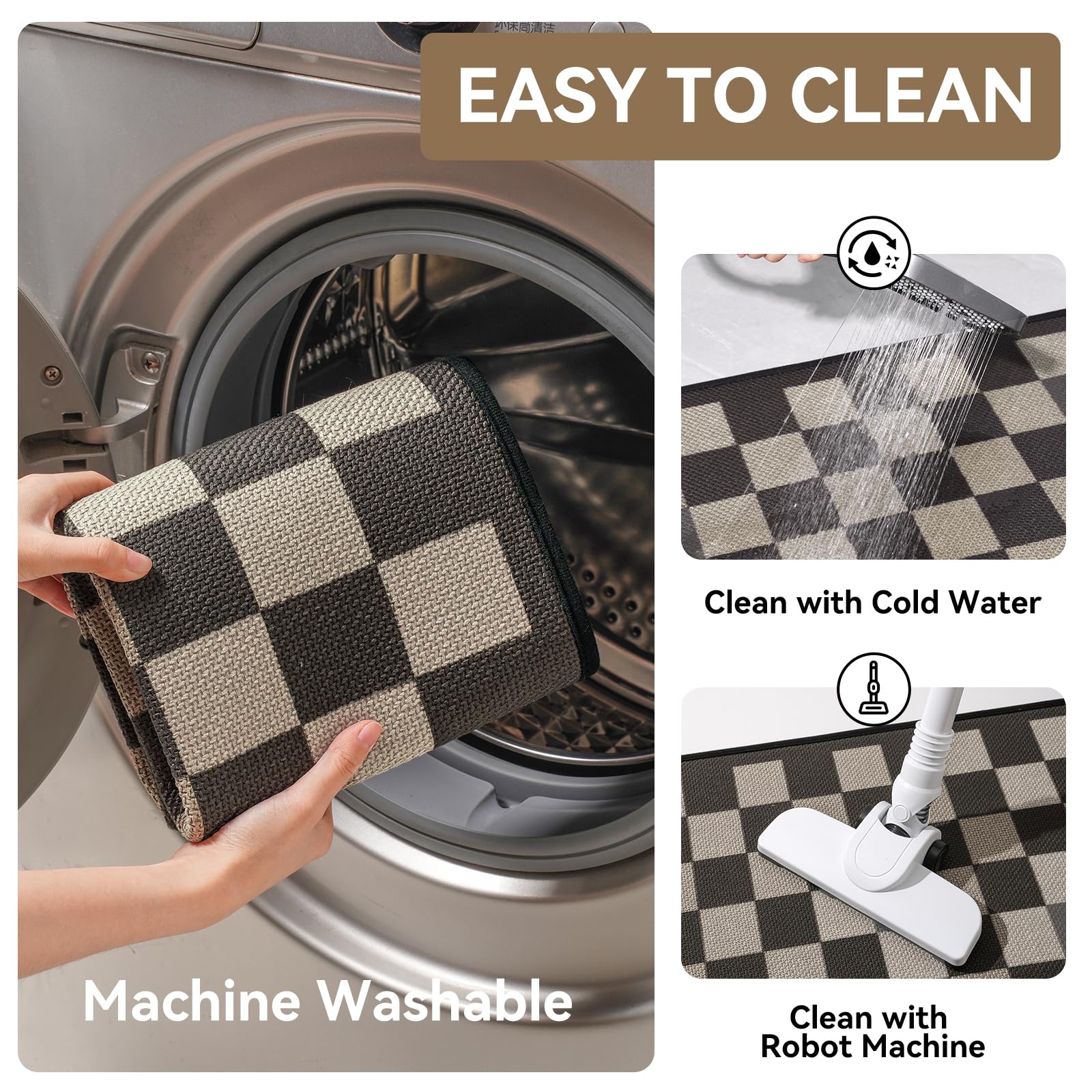 YDKGL kitchen mat soft ergonomic thickness supports comfortable standing during long tasks.